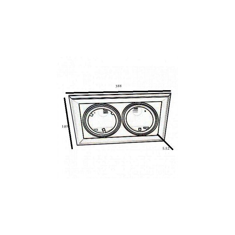 Marco BLANCO doble orientable para AR111