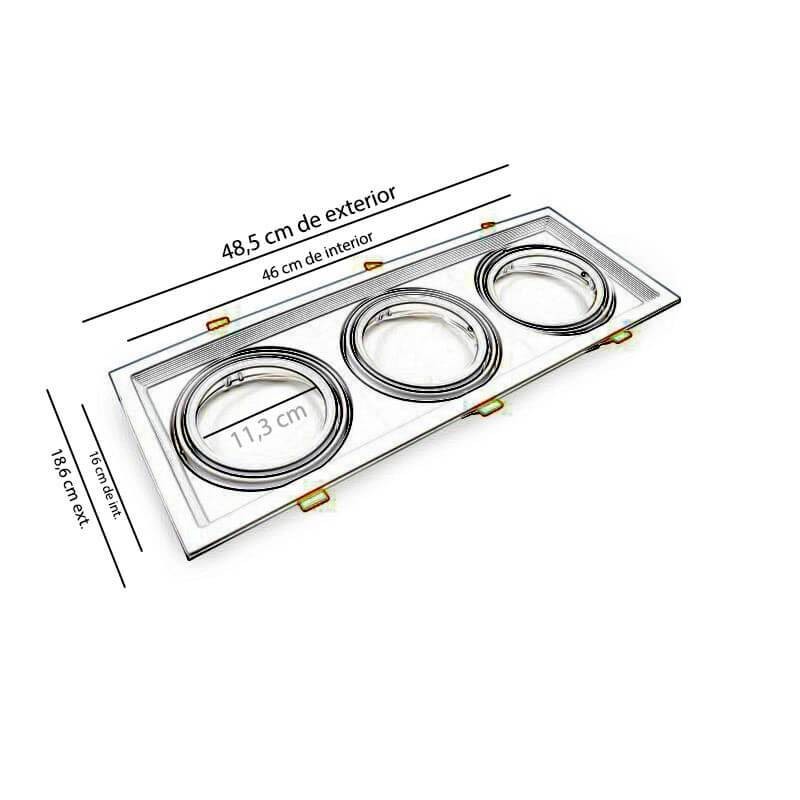 Marco BLANCO triple orientable para AR111