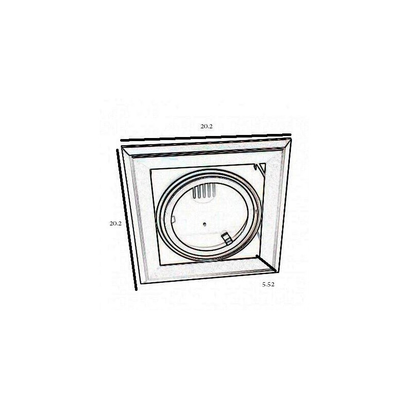 Marco NEGRO orientable para AR111