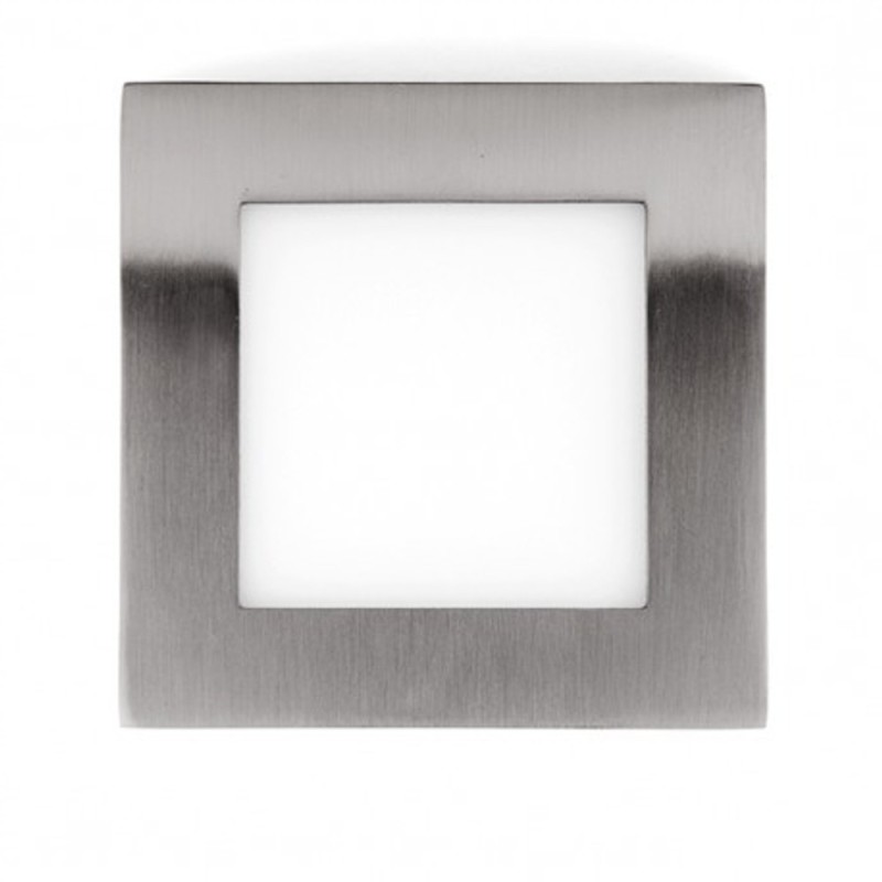 Plafoniera LED 8W Quadrata Nichel CCT Selezionabile chip OSRAM 880Lm