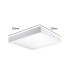 Plafón de superficie LED 20W cuadrado blanco chip OSRAM 2200Lm