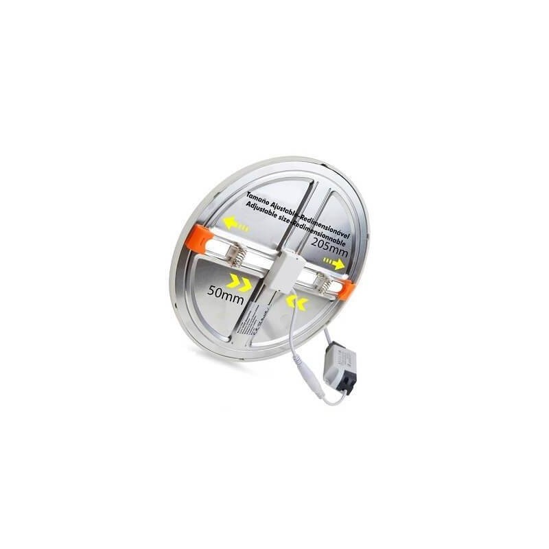 Placa downlight LED slim circular 20W diámetro ajustable Premium LED - 3