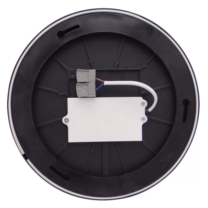 Plafonnier LED surface slim 24W Noir puce OSRAM 2640Lm IP44