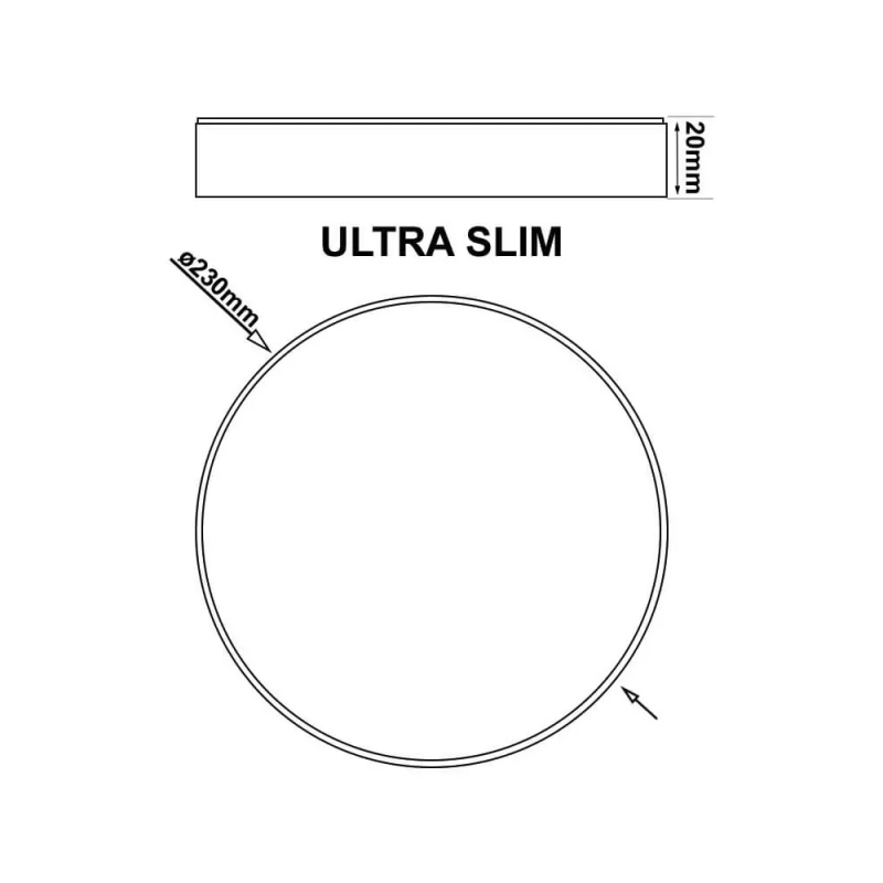 Plafón LED superficie slim 24W Gris chip OSRAM 2640Lm IP44