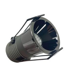 Foco empotrable LED 5W CCT Chip Bridgelux 24° UGR11 420Lm Color cromo negro