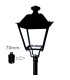 Support d’accouplement pour colonne de lampadaire LED