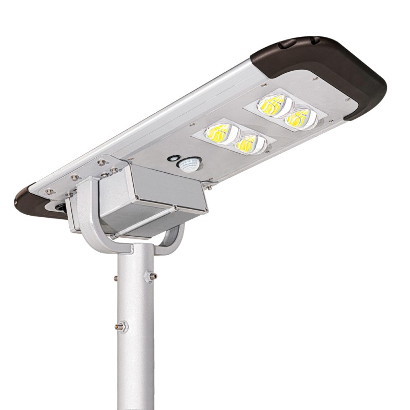 Farola solar LED ILU400 40W 4000Lm con sensor crepuscular + PIR