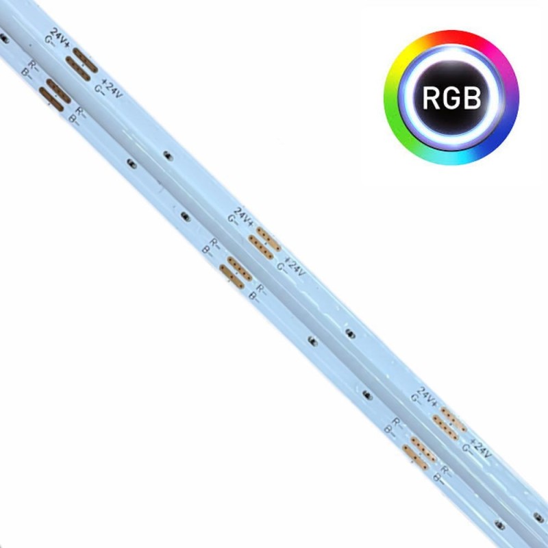 24V 15W/m IP20 RGB COB 840 LED/m LED Strip - 5m coil