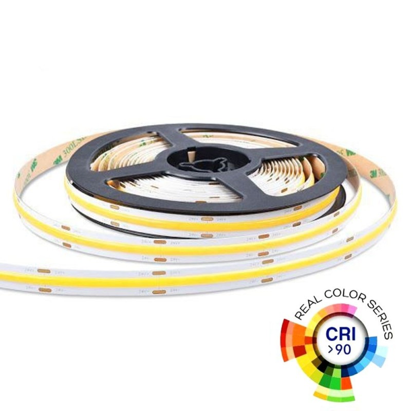 Tira LED COB 24V 12W/m 280LED/m 1320Lm CRI90 IP20 - Rollo 5 metros