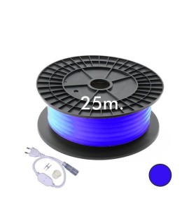 Neón LED circular flexible AZUL 230V Ø16mm 220V 9,6W/m - Rollo 25m