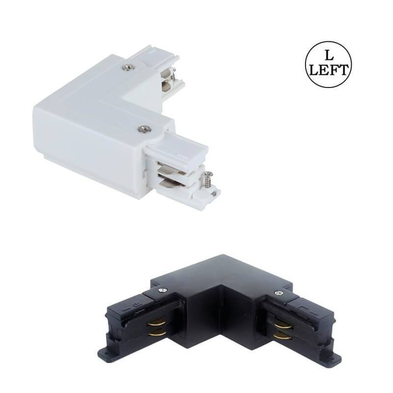 Unión IZQUIERDA en L de carril TRIFASICO Premium LED - 1