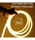 Néon LED circulaire flexible VERT 230V Ø16mm 220V 9.6W/m - Rouleau 25m
