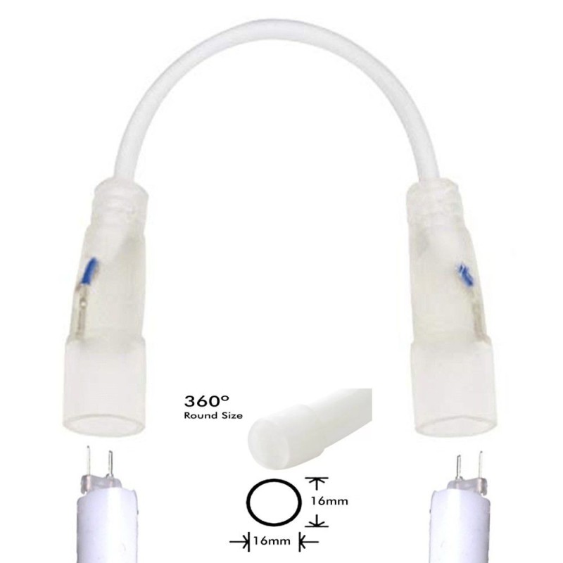 Cable conector para neón LED circular 16mm