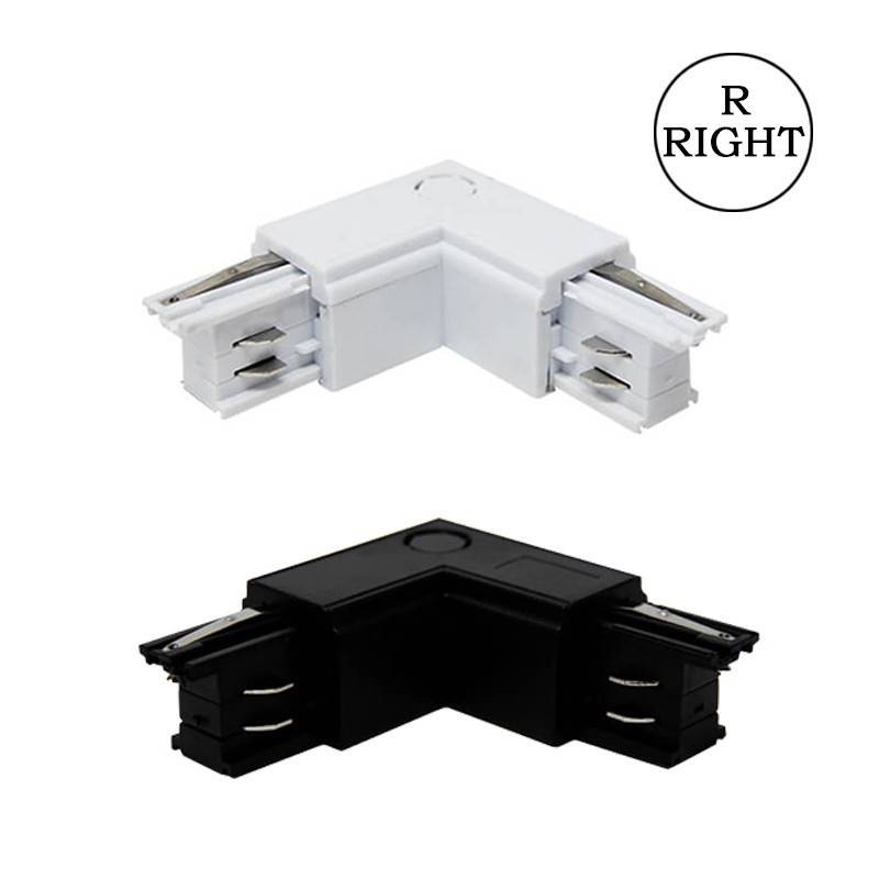 Unión DERECHA en L de carril TRIFASICO Premium LED - 1