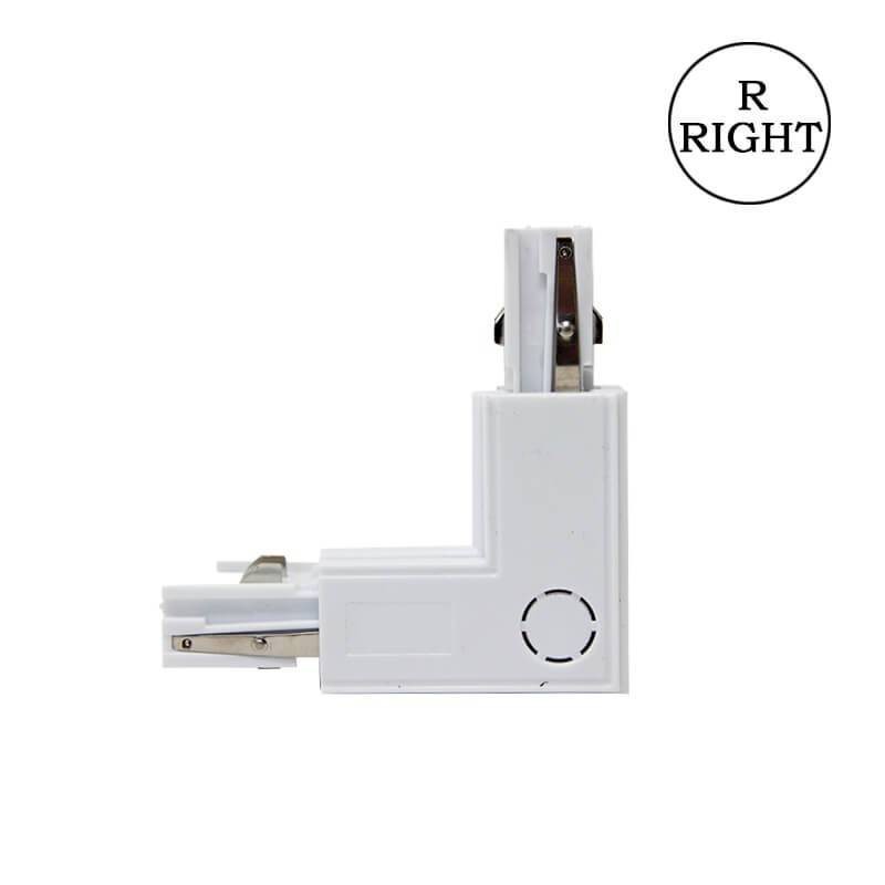 Unión DERECHA en L de carril TRIFASICO Premium LED - 4