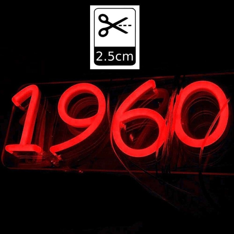 Néon LED Flex ROUGE 12V 8W/m 6mm - Rouleau 5 mètres