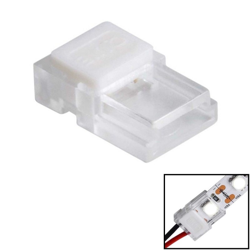 Conector de inicio para tiras LED COB / SMD 8mm IP20
