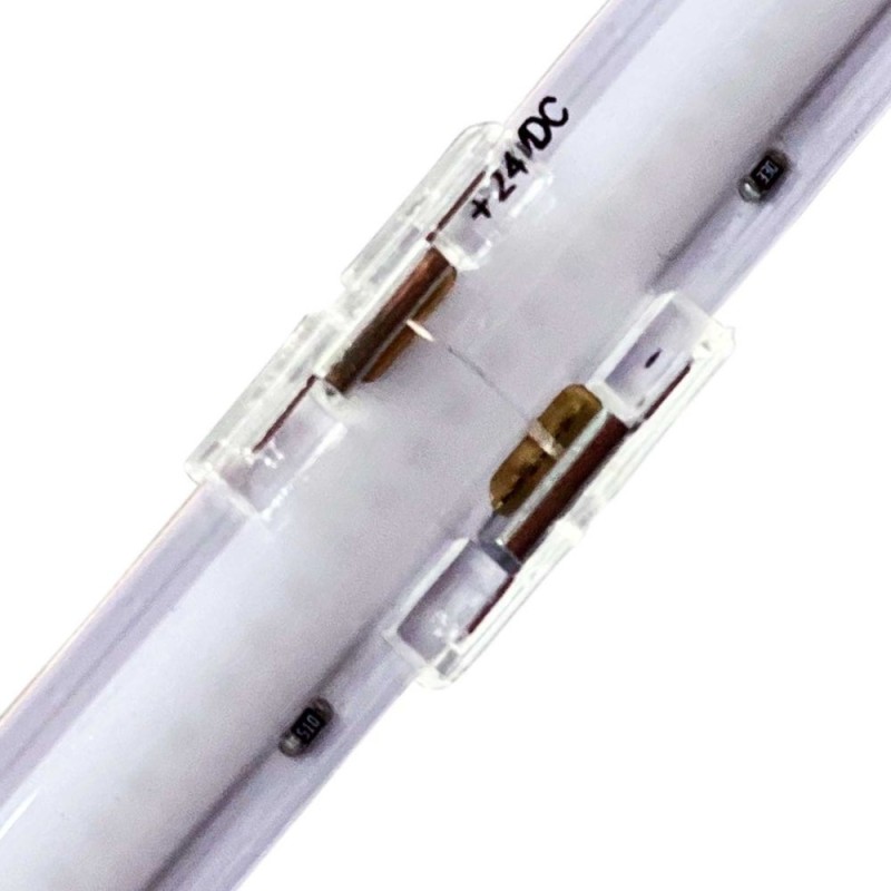 Connecteur transparent pour joindre ruban LED COB / SMD 10mm IP20