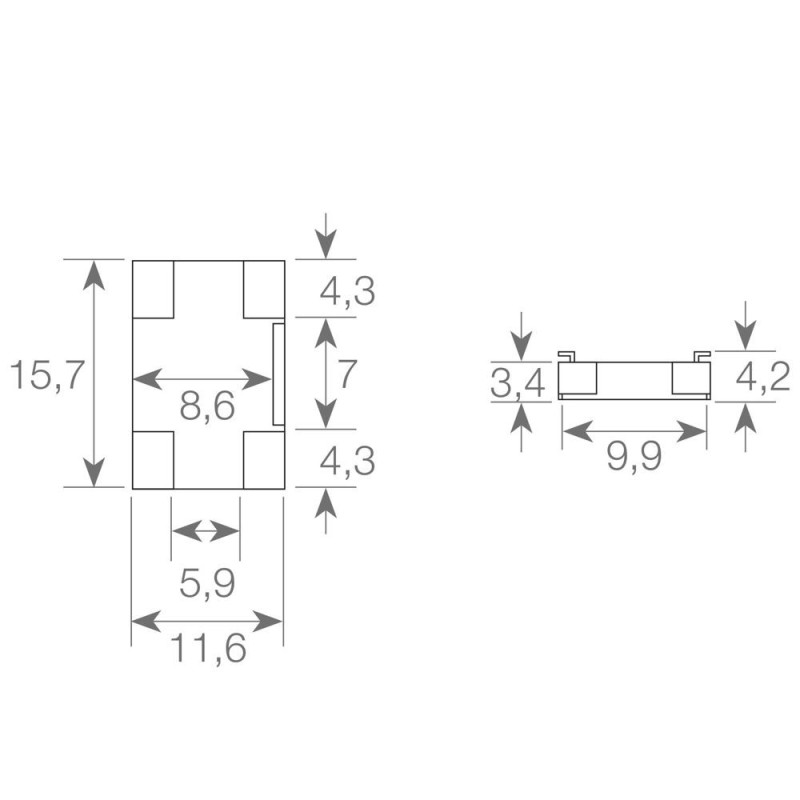 Conector transparente para unión de Tiras LED COB / SMD 10mm IP20