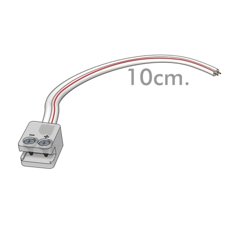 Kit de montaje con silicona, conector y tapón para tiras LED 230V 10mm