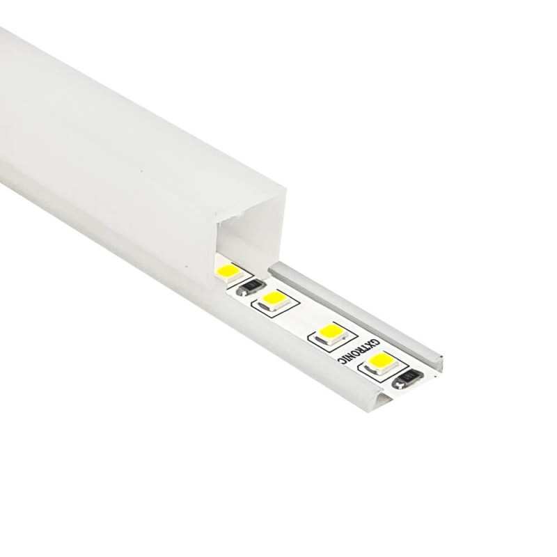 Profilo mini PC per strisce LED 13x13mm - 2 metri