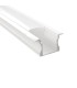 Profilé aluminium encastrable Blanc 24x15mm pour ruban LED - 2 mètres