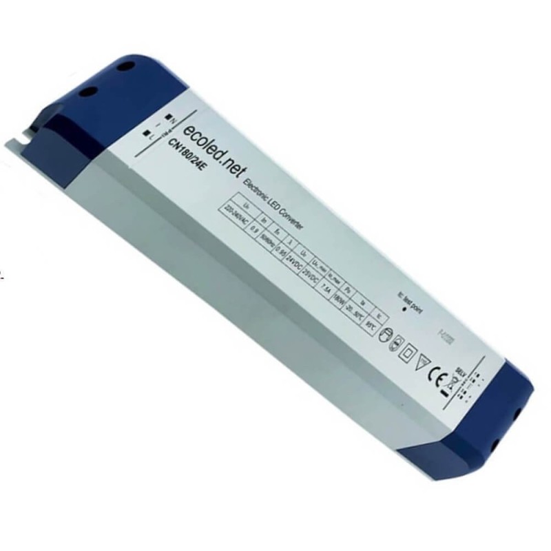 Alimentation professionnelle ECOLED 24V-DC 180W 7.5A IP20