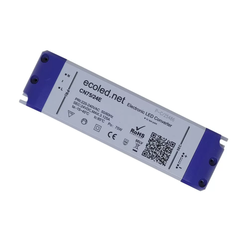 Fuente de alimentación profesional ECOLED 24V-DC 75W 3.125A IP20