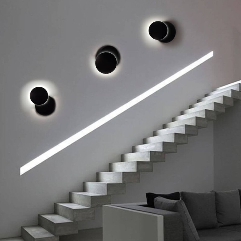 Applique murale LED ECLIPSE 6W Noir IP54