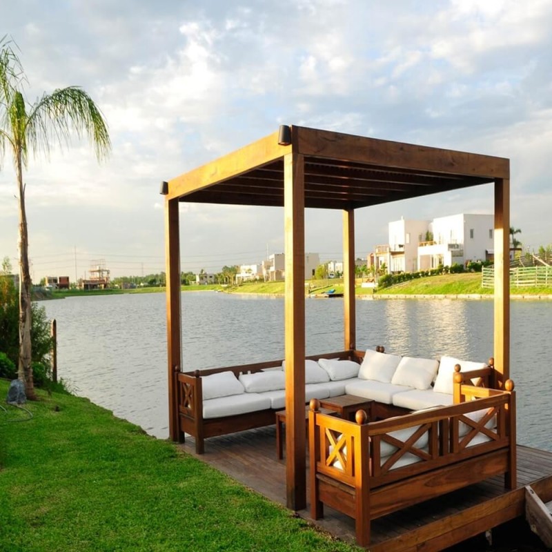 ROMA 1xGU10 IP54 Rust Red Wall Lamp