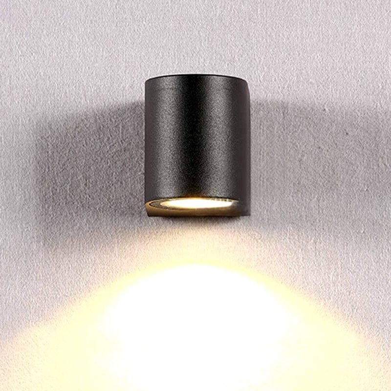 ROMA 1xGU10 IP54 Black Wall Lamp
