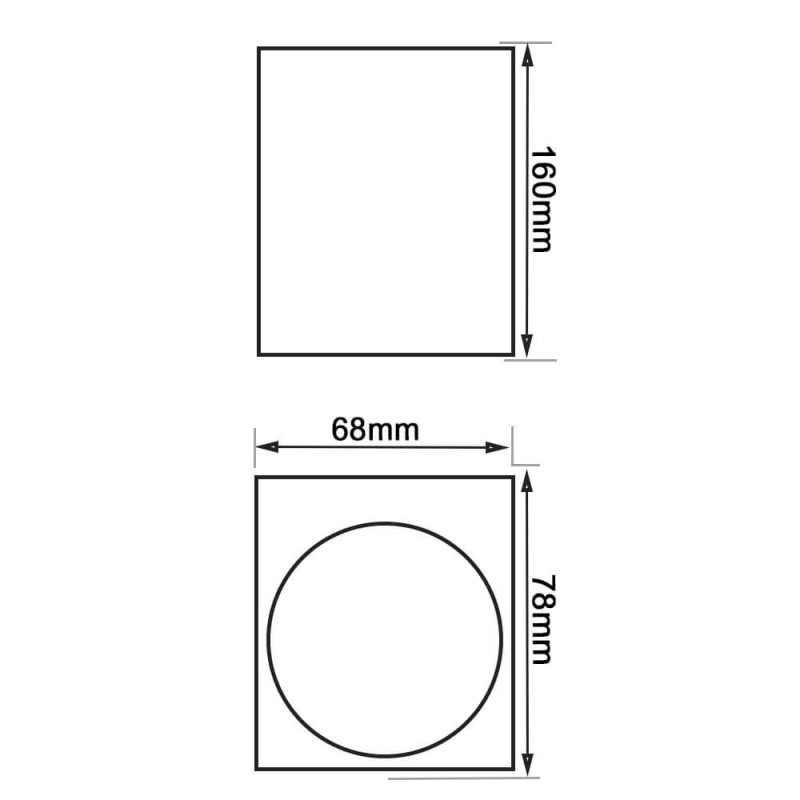 Applique murale PISA IP54 GU10 Up & Down noir