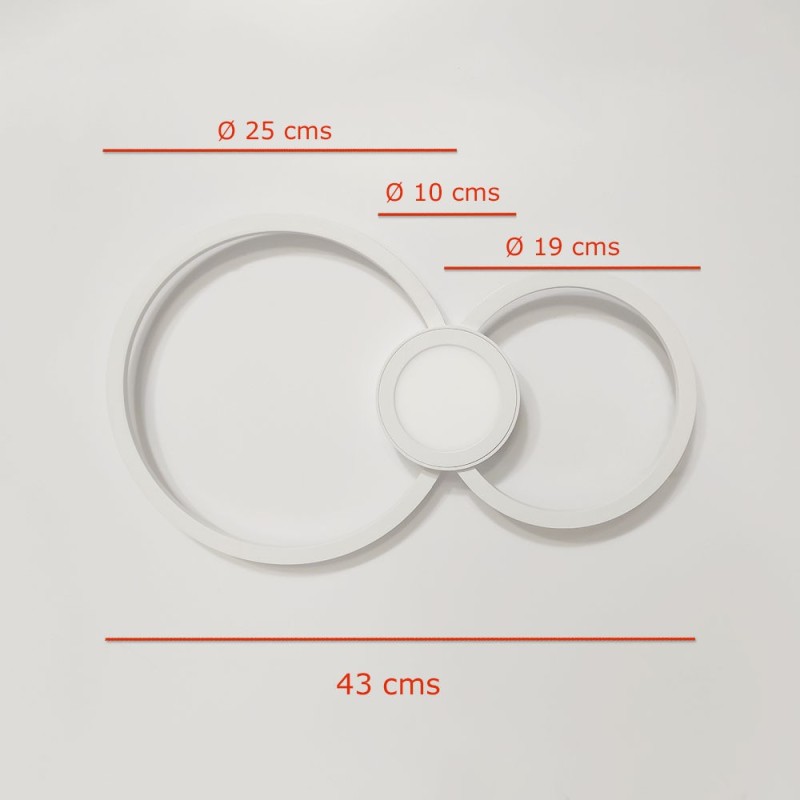 Applique ou plafonnier LED VISBY blanc 24W