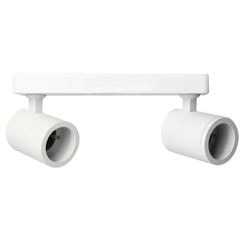 Aplique de techo blanco para 2 focos GU10