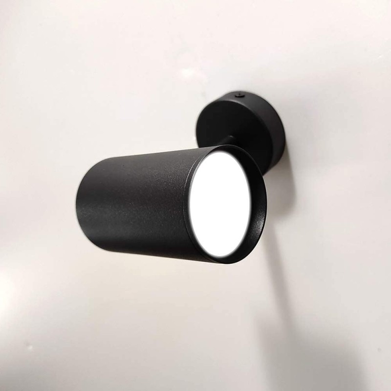 Lampada da soffitto o parete nera per 1 faretto GU10