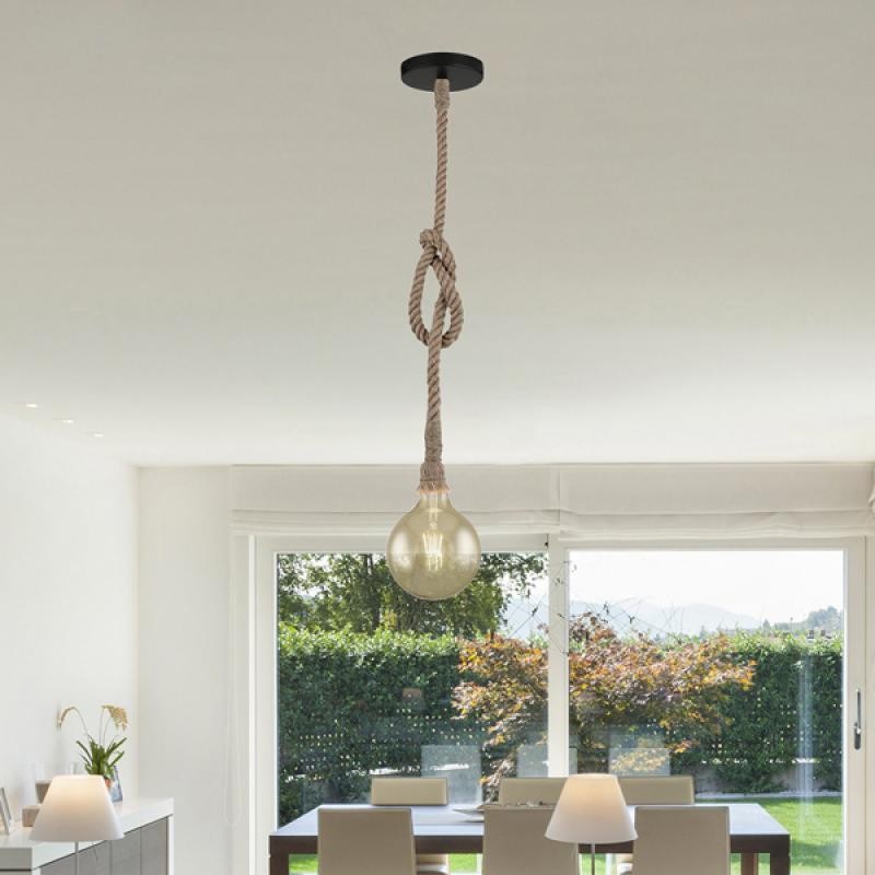 Suspension en corde ROPE E27