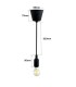 Lampada a sospensione NORDIC BASIC E27 nera
