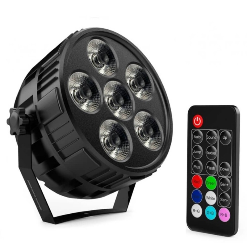 Foco Mini PAR LED 36W MONTANA  RGBW 4 en 1 + Mando - IP20