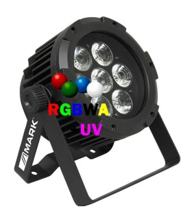 Proiettore LED per spettacoli RGBWA + UV 126W IP65 DMX
