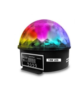 Luz bola de discoteca LED 18W RGB DMX