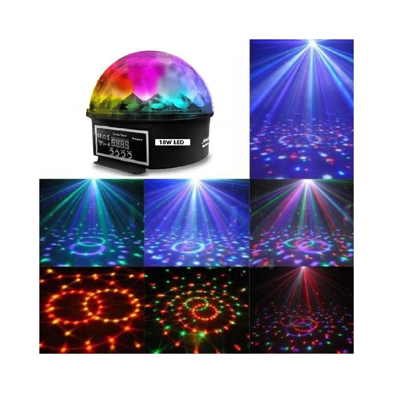 Sfera da discoteca a LED RGB DMX da 18 W