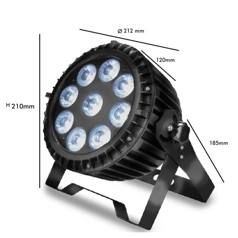 Spot LED pour spectacles 90W RGBW DMX IP65