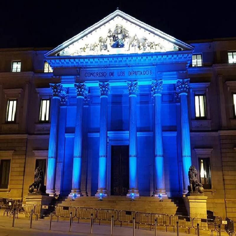 Proiettore LED per spettacoli 90W RGBW DMX IP65