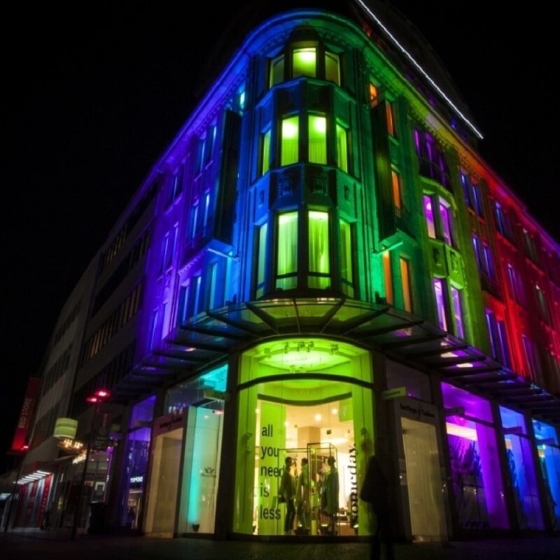 Proiettore LED per spettacoli 90W RGBW DMX IP65