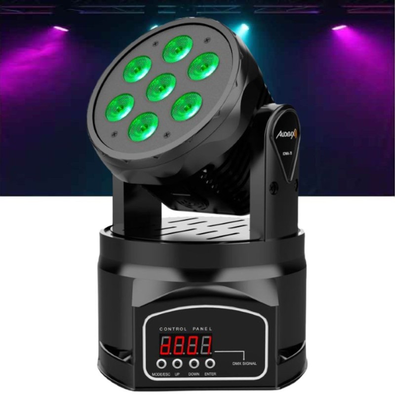 Testa mobile LED wash AUDIBAX IOWA 70W RGBW discoteca DMX IP20