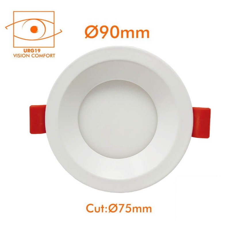 Downlight LED 8W 1200Lm CCT sélectionnable puce OSRAM UGR19