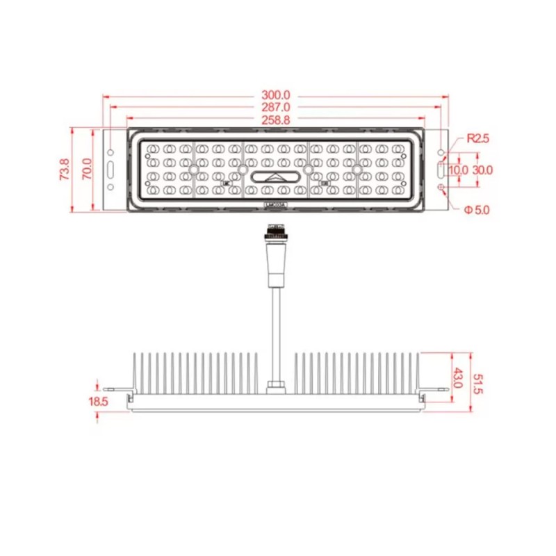 Proyector LED MAGNUM AIR 50W chip Bridgelux 7500Lm