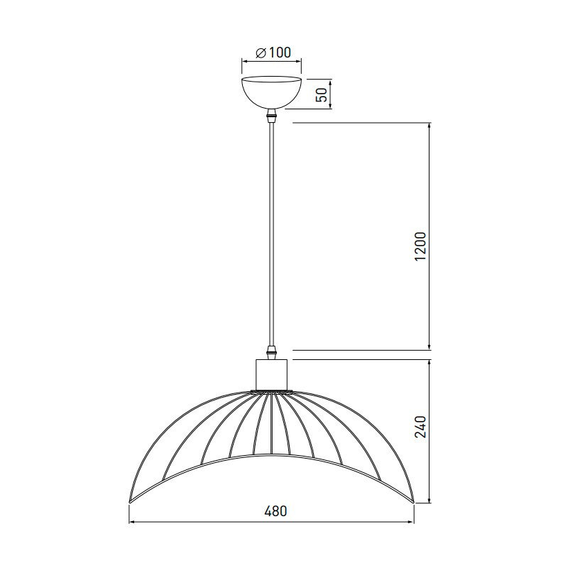 Suspension décorative RETO 2 pour ampoule E27