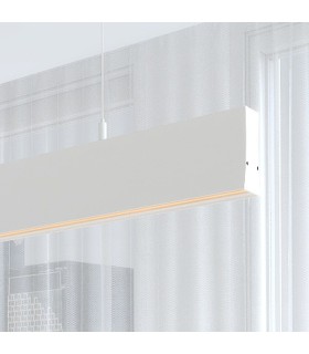 Luminaire linéaire suspension LED DESIGN LOLA Blanc 20W 50cm 2866Lm