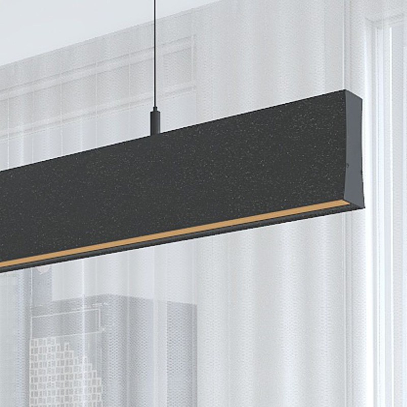Luminaria lineal LED colgante LOLA Negro 100cm